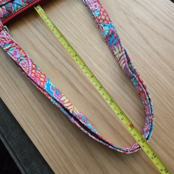 Vera Bradley Crossbody Paisley in Paradise Quilted Pink Bag Adjustable Purse - Picture 12 of 12